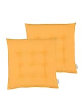 Ausgewählt, Unifarbenes Sitzkissen im 2er Pack von Tom Tailor, gelb