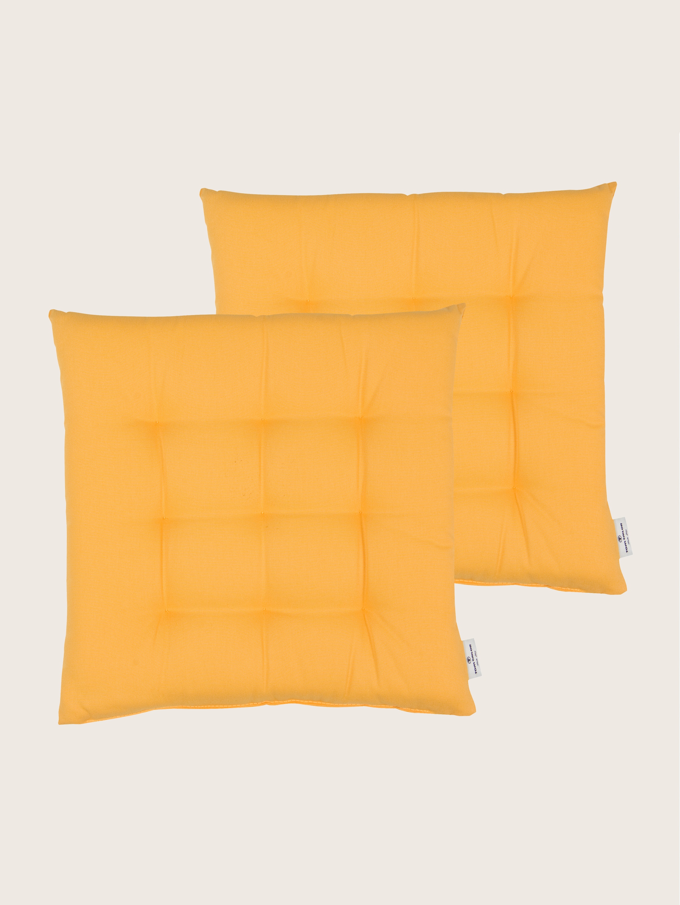 Unifarbenes Sitzkissen im 2er Pack - sun