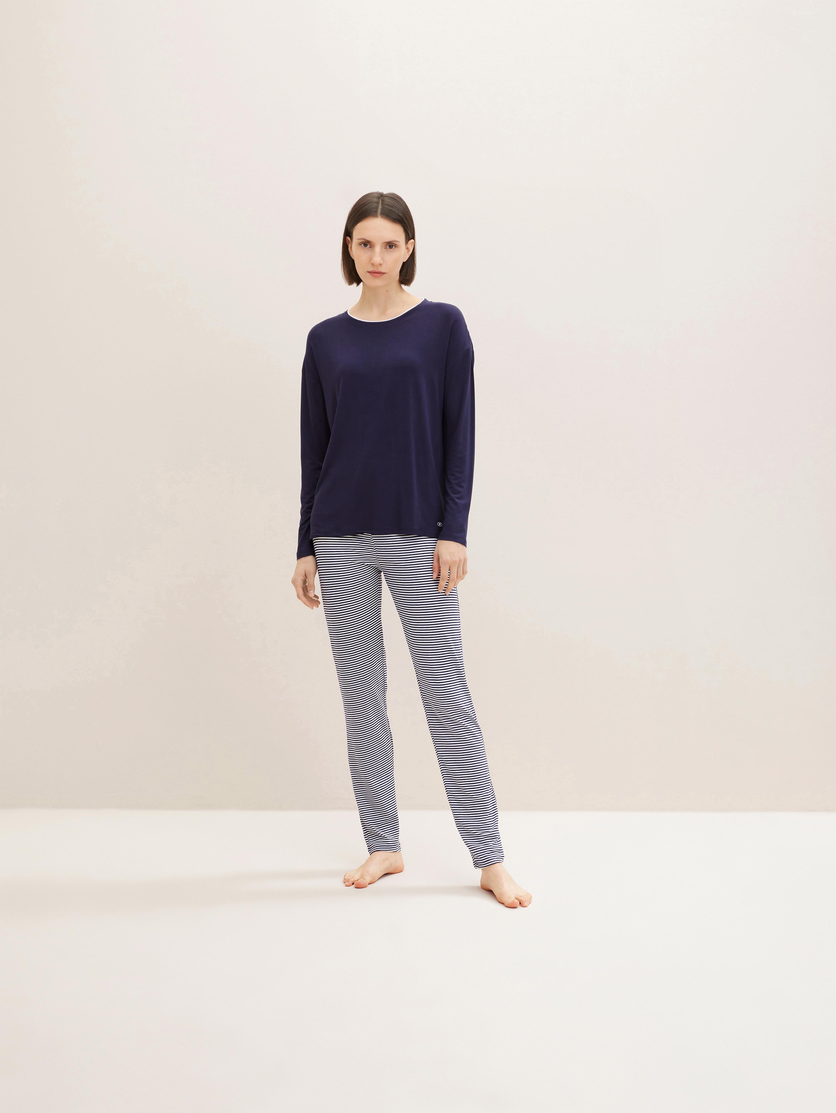 Pyjama-Set mit Streifenhose von Women, blue ring