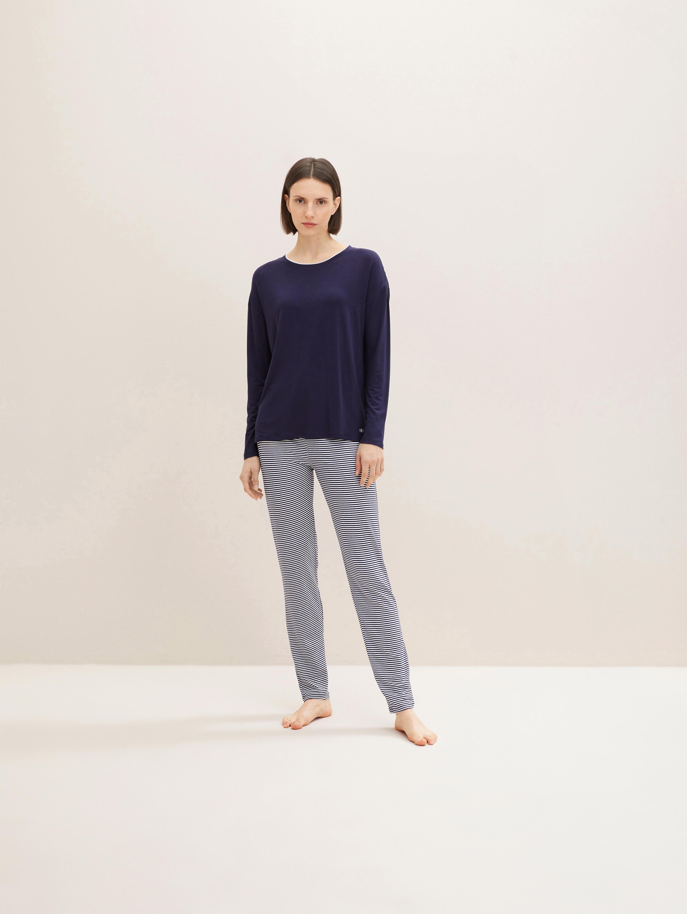Pyjama-Set mit Streifenhose - blue_ring - 