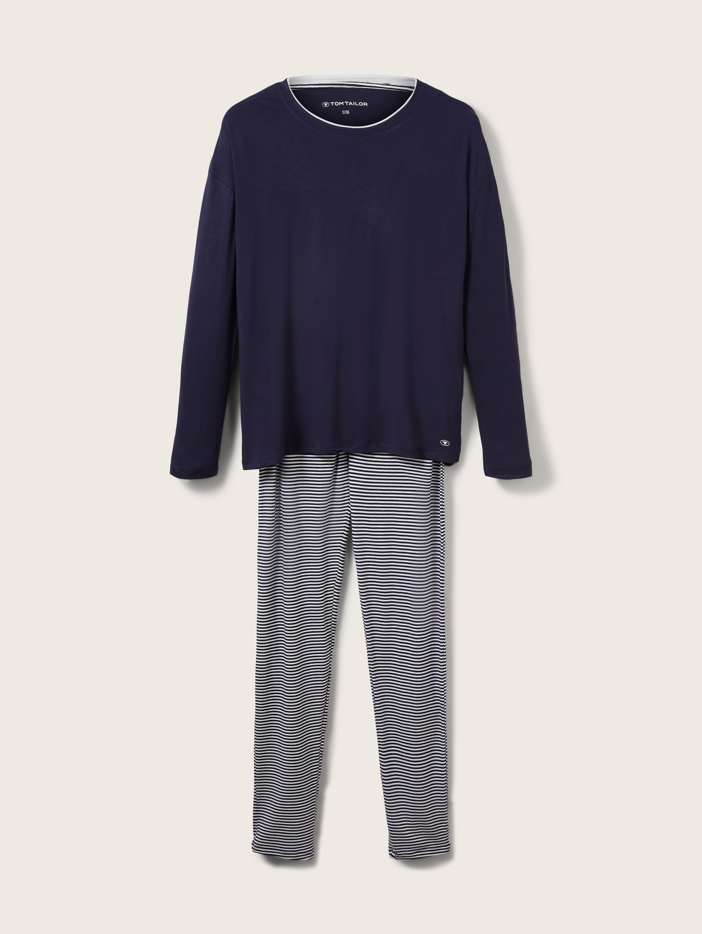 Pyjama-Set mit Streifenhose - blue_ring - 
