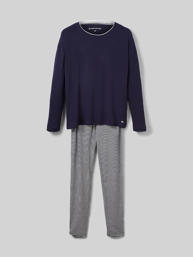 Ensemble pyjama avec pantalon à rayures par Women, blue ring