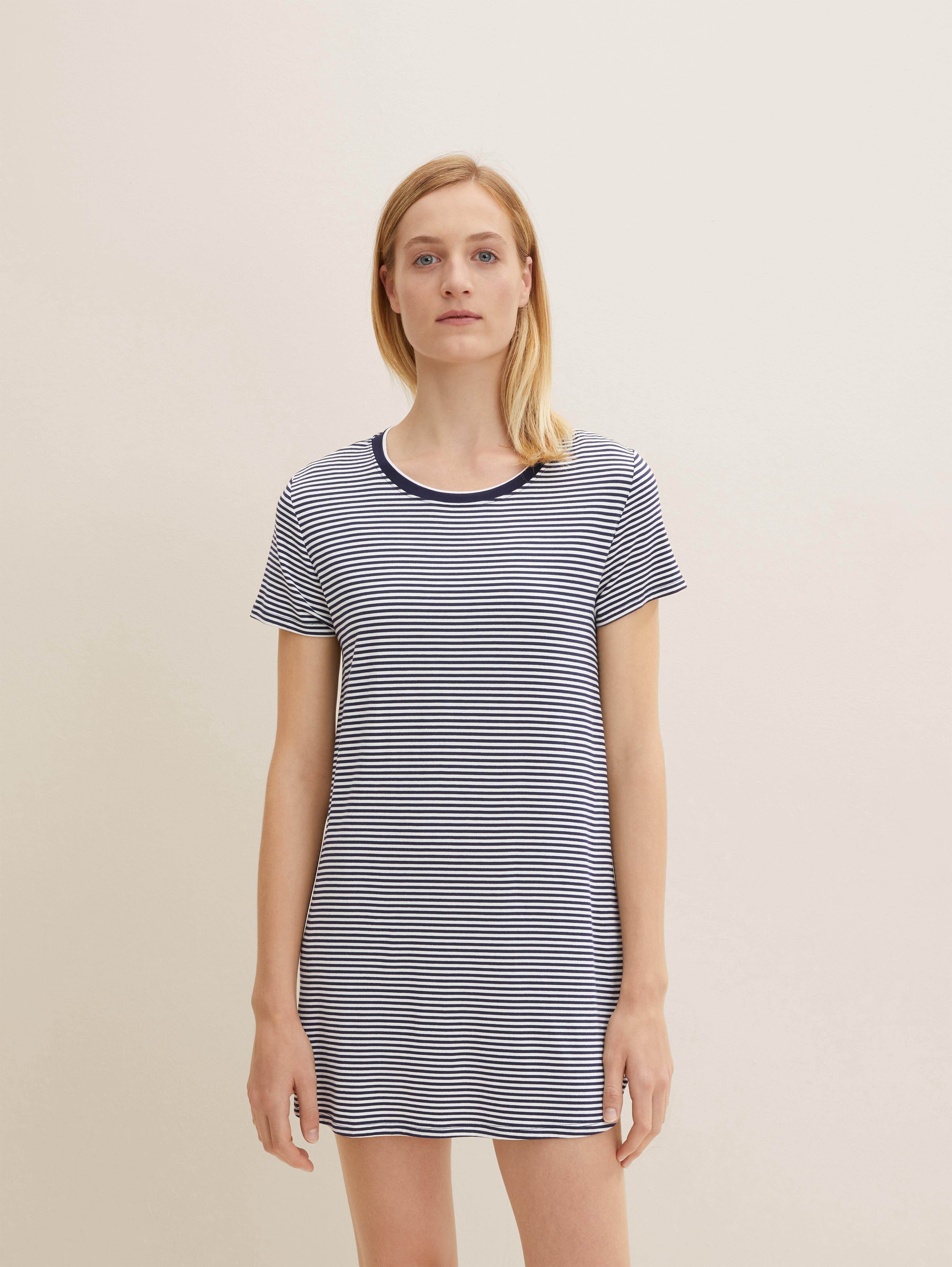 Pyjama-Kleid mit Streifenmuster von Women, blue ring