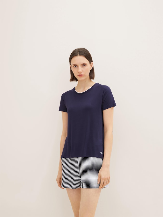 Pyjama-Set mit Streifenmuster von Women, blue ring