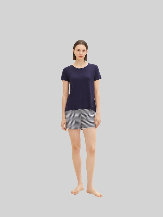 Pyjama-Set mit Streifenmuster von Women, blue ring