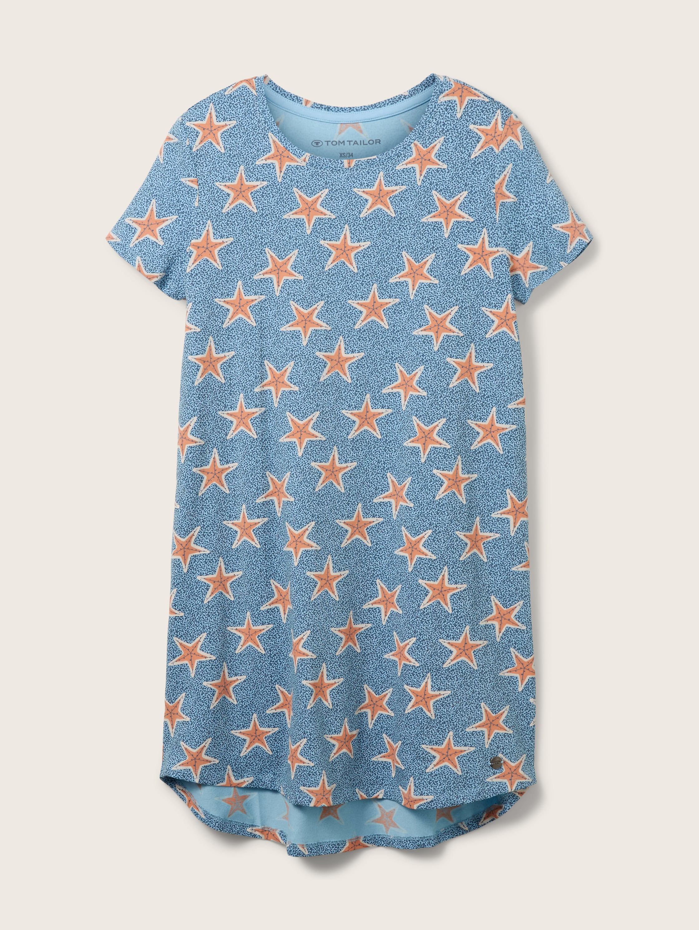 nachthemd met patroon - blue allover