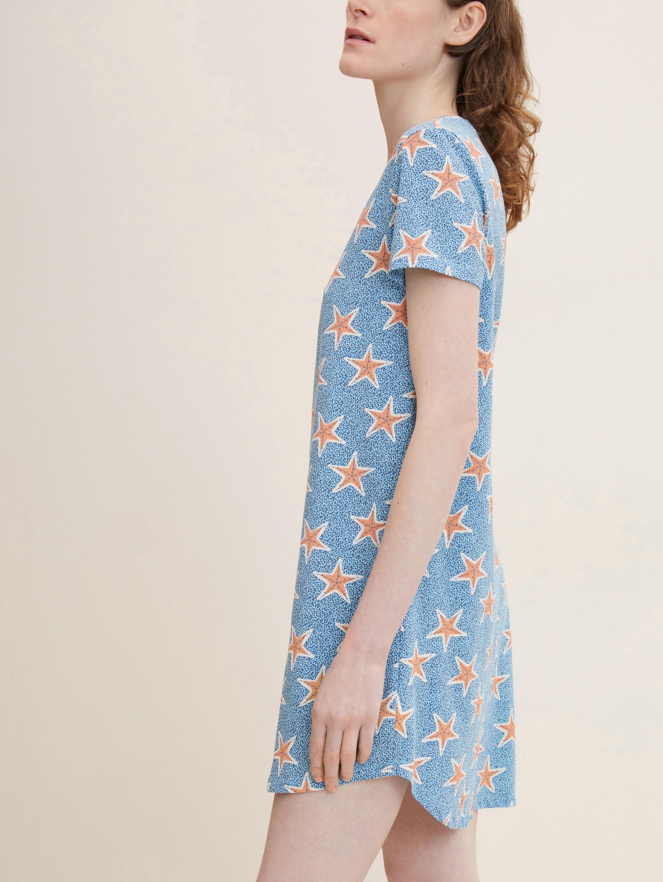 nachthemd met patroon - blue allover - Detailaanzicht model