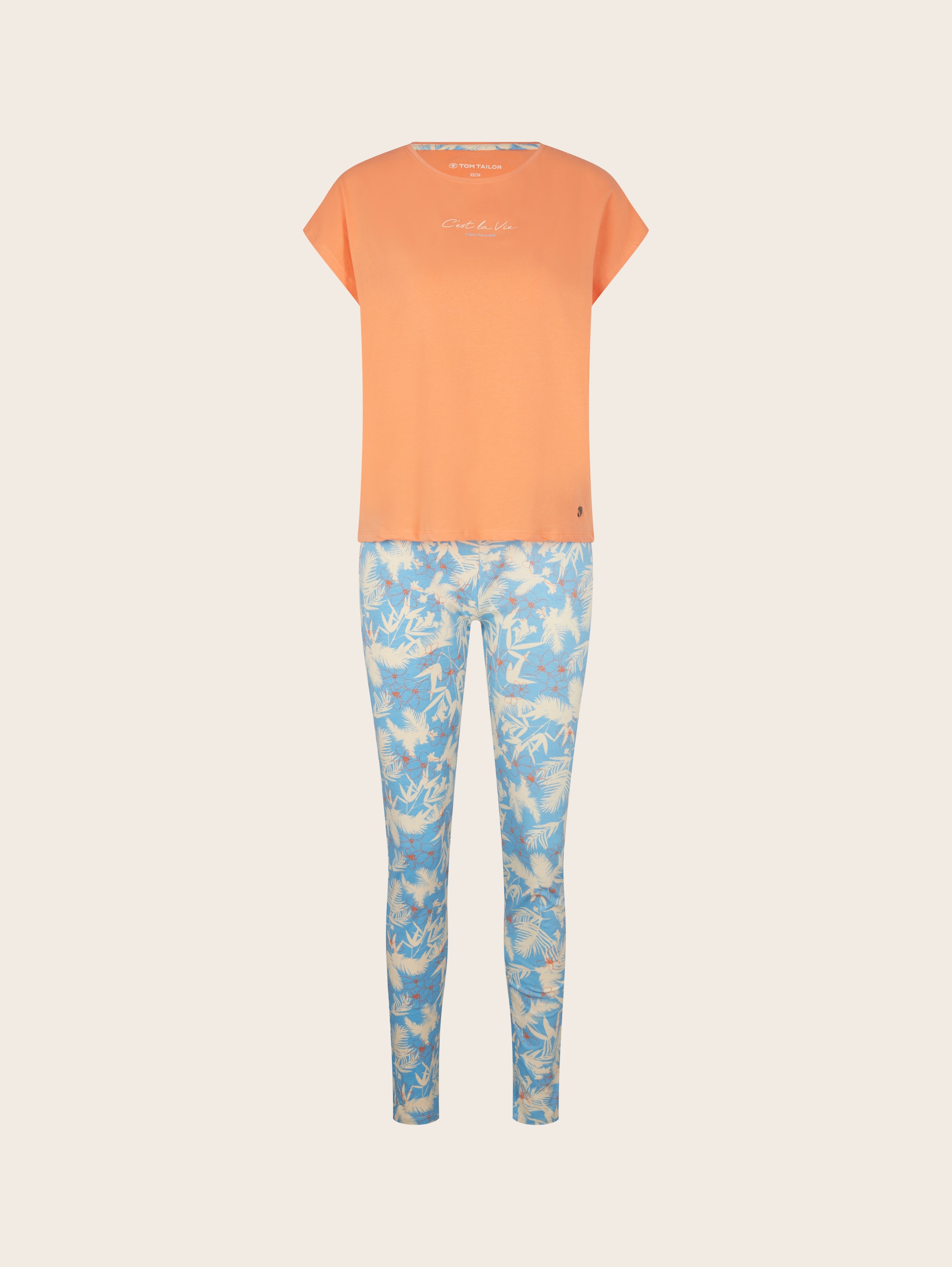 Pyjama Set - light-blue-allover - Vorder-Produkt-Ansicht