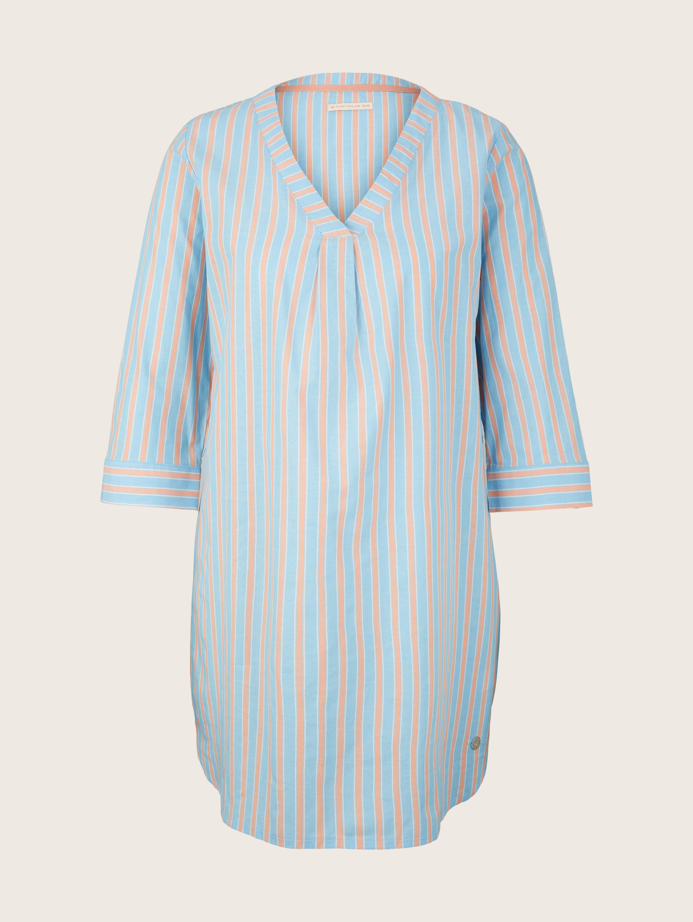 Nachthemd mit Streifenmuster - blue stripes - Vorder-Produkt-Ansicht