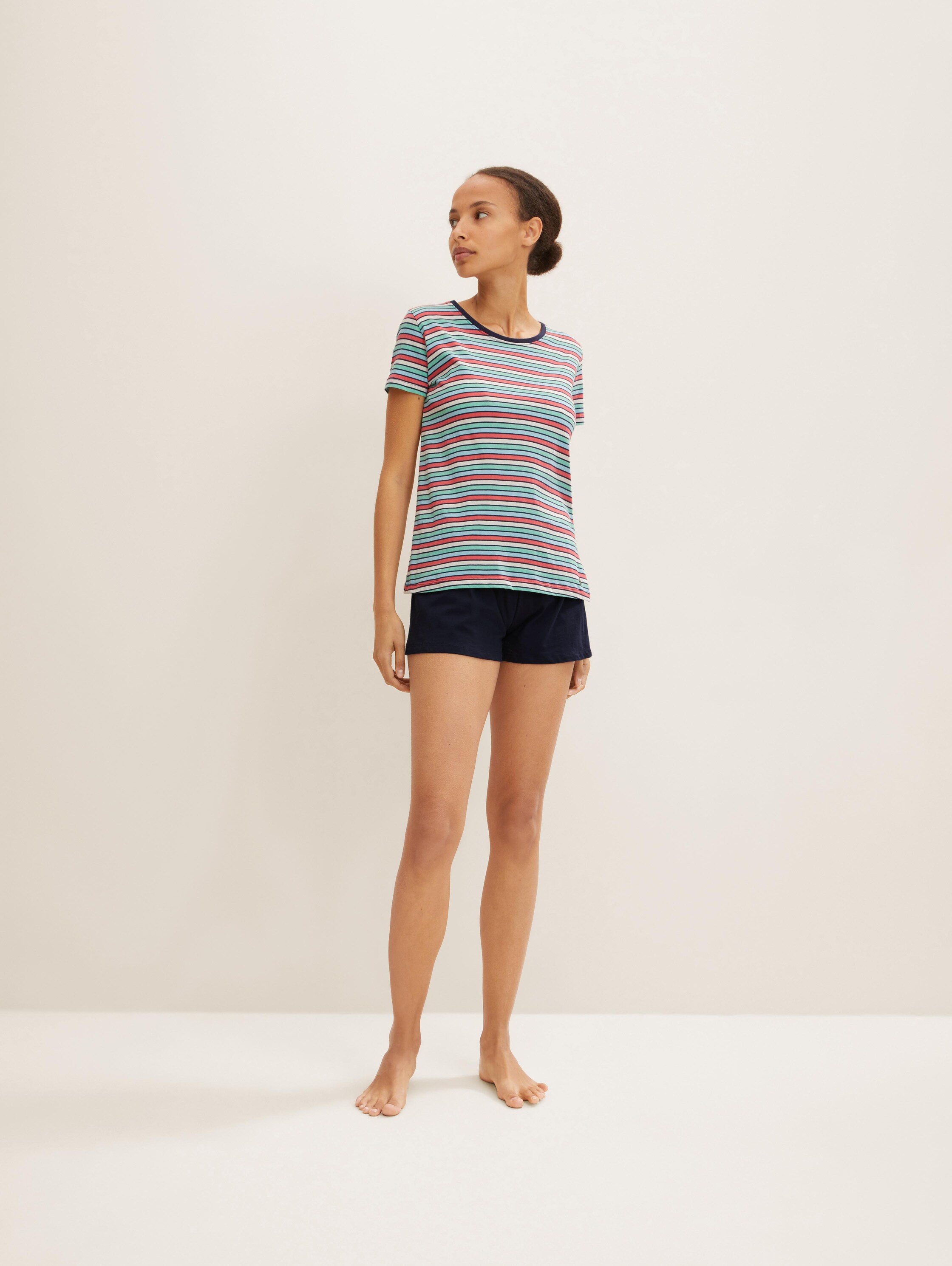 Pyjama-Set mit gestreiftem T-Shirt - 2