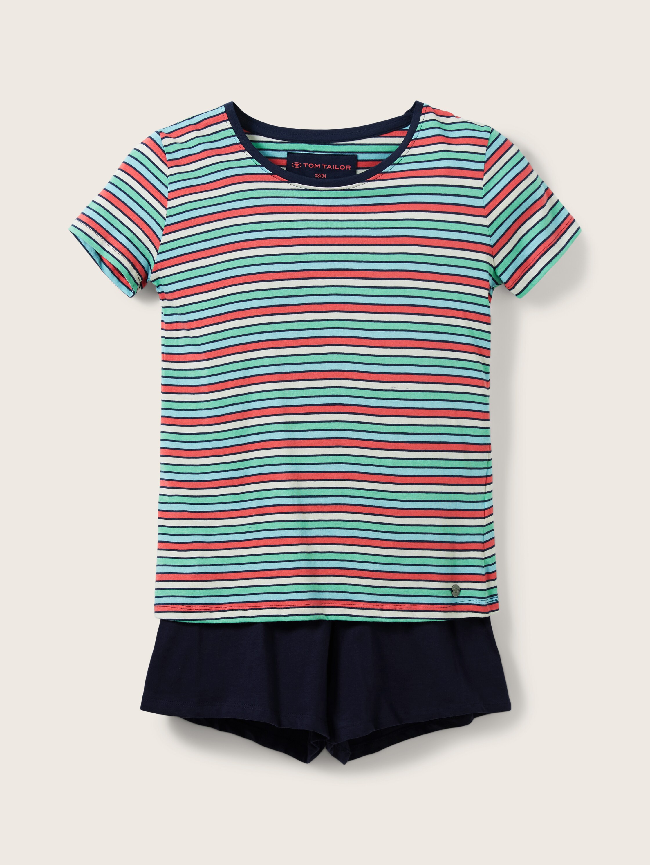 Pyjama-Set mit gestreiftem T-Shirt - 4