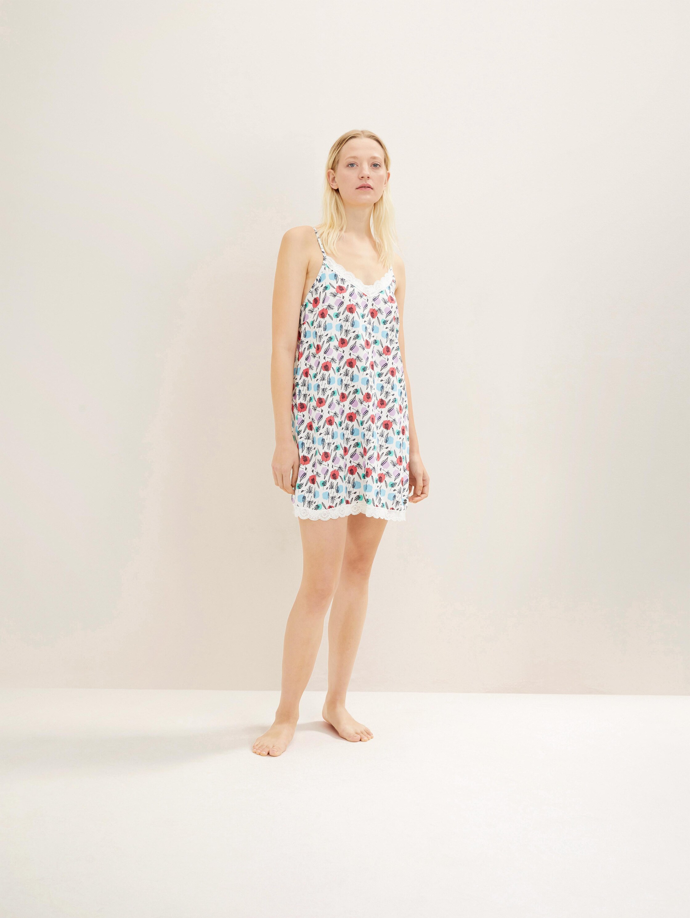 Nachthemd mit Blumenprint - 1