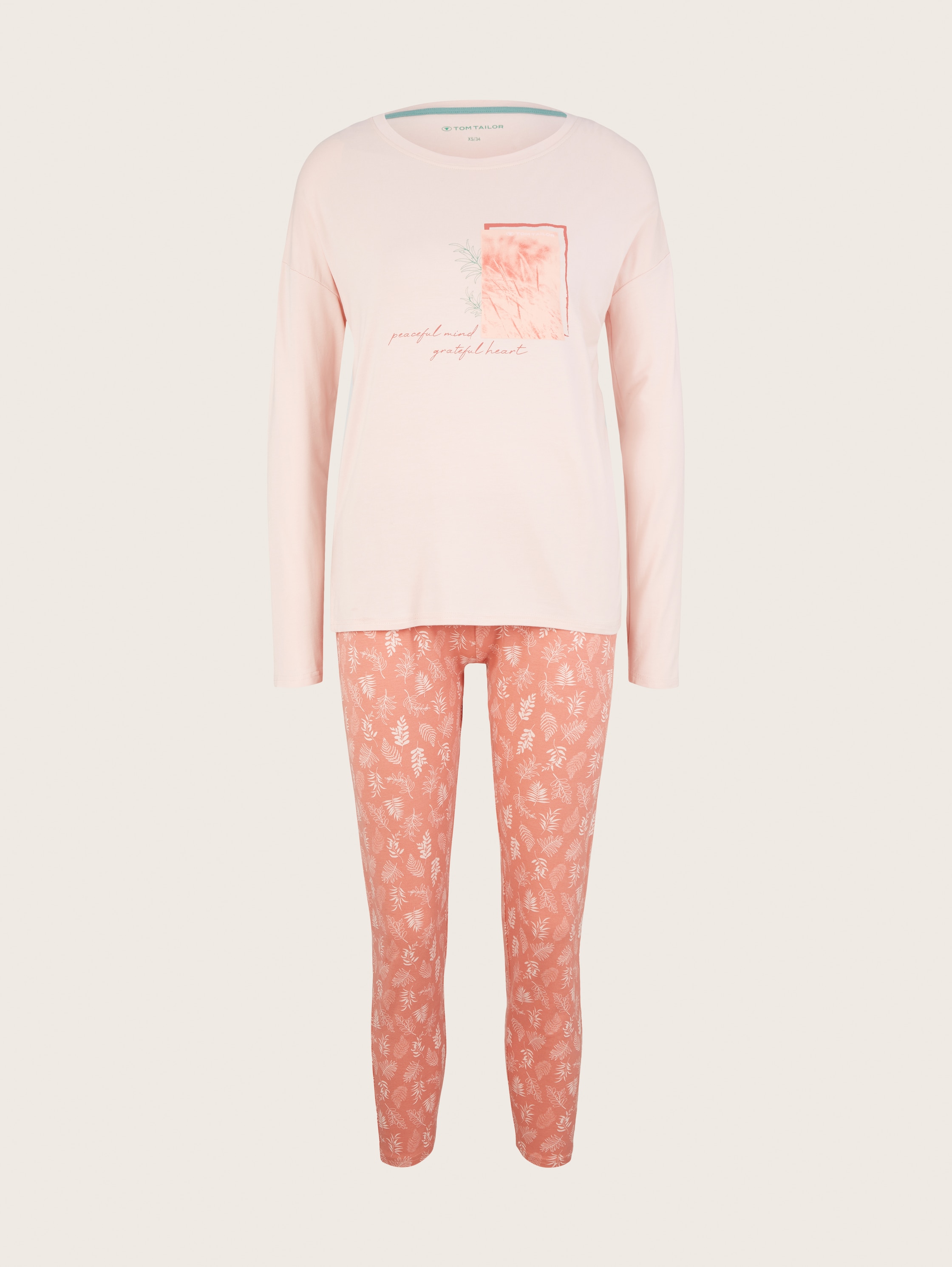 Pyjama - rot-hell-Allover - Vorder-Produkt-Ansicht