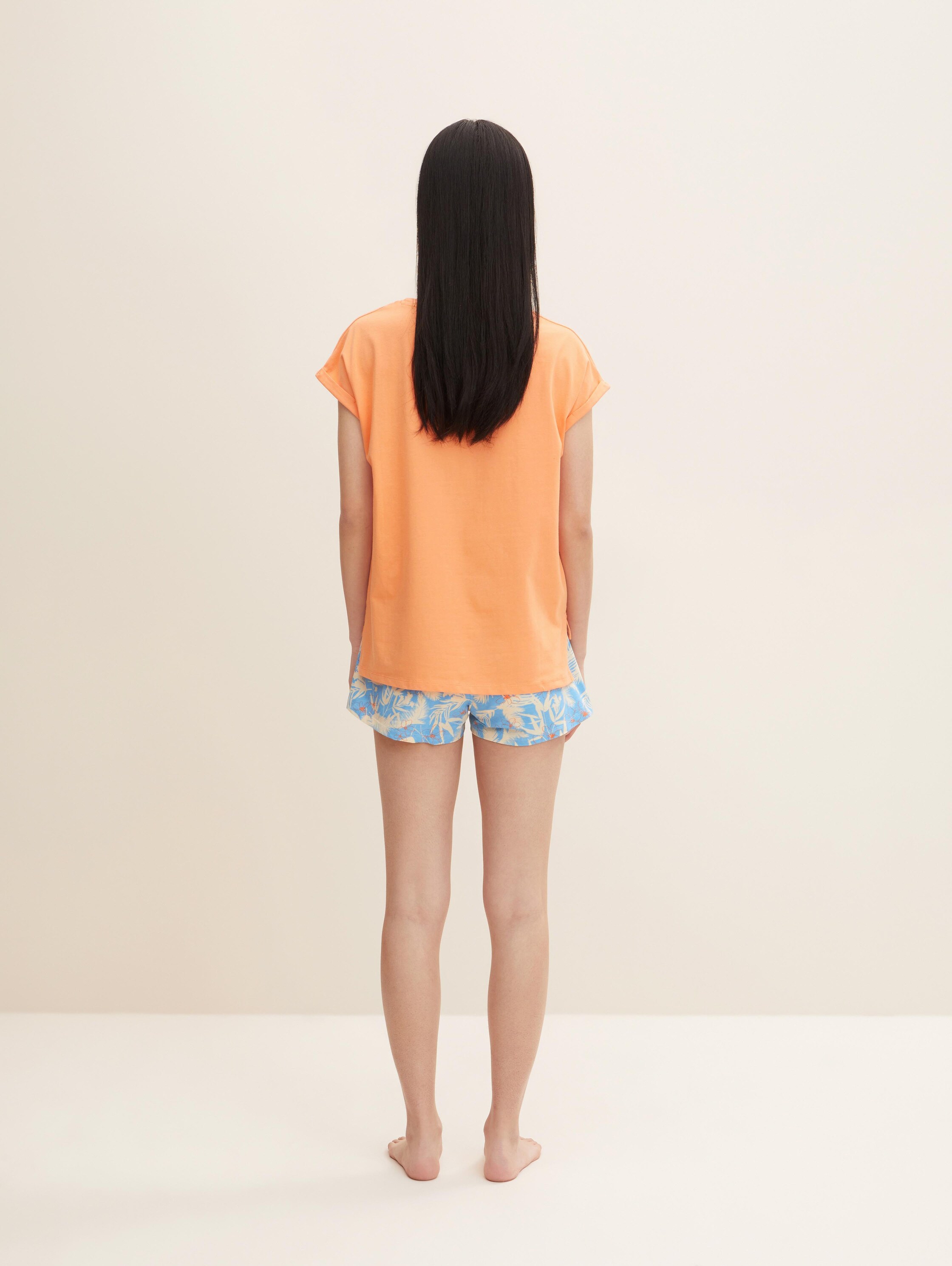 Zomernachtkledingset - brick / L - Model-achteraanzicht