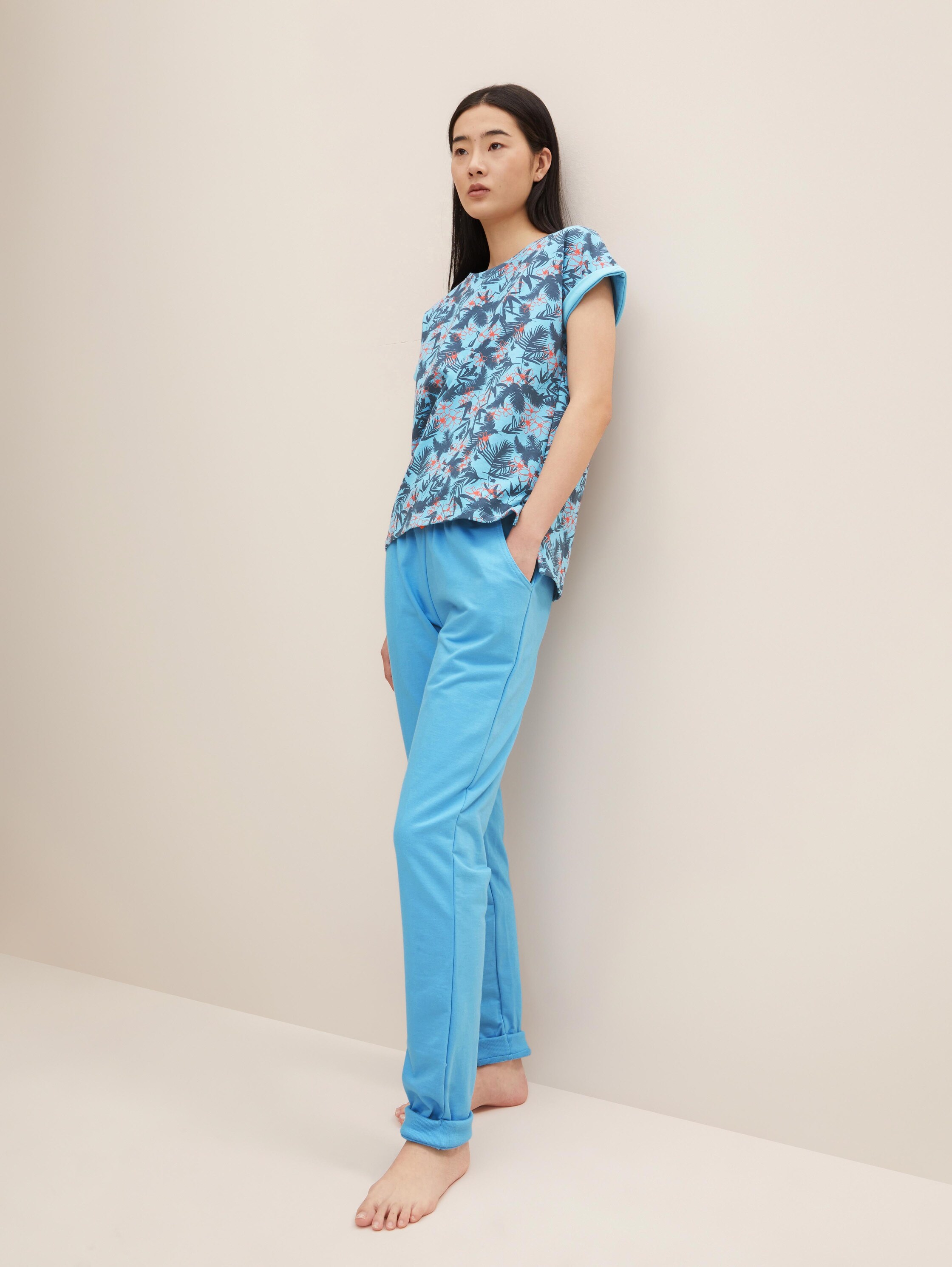 Pyjama-Set mit gemustertem Oberteil - 1