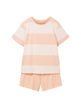 Geselecteerd, Korte pyjama met blokstrepen door Tom Tailor, rood