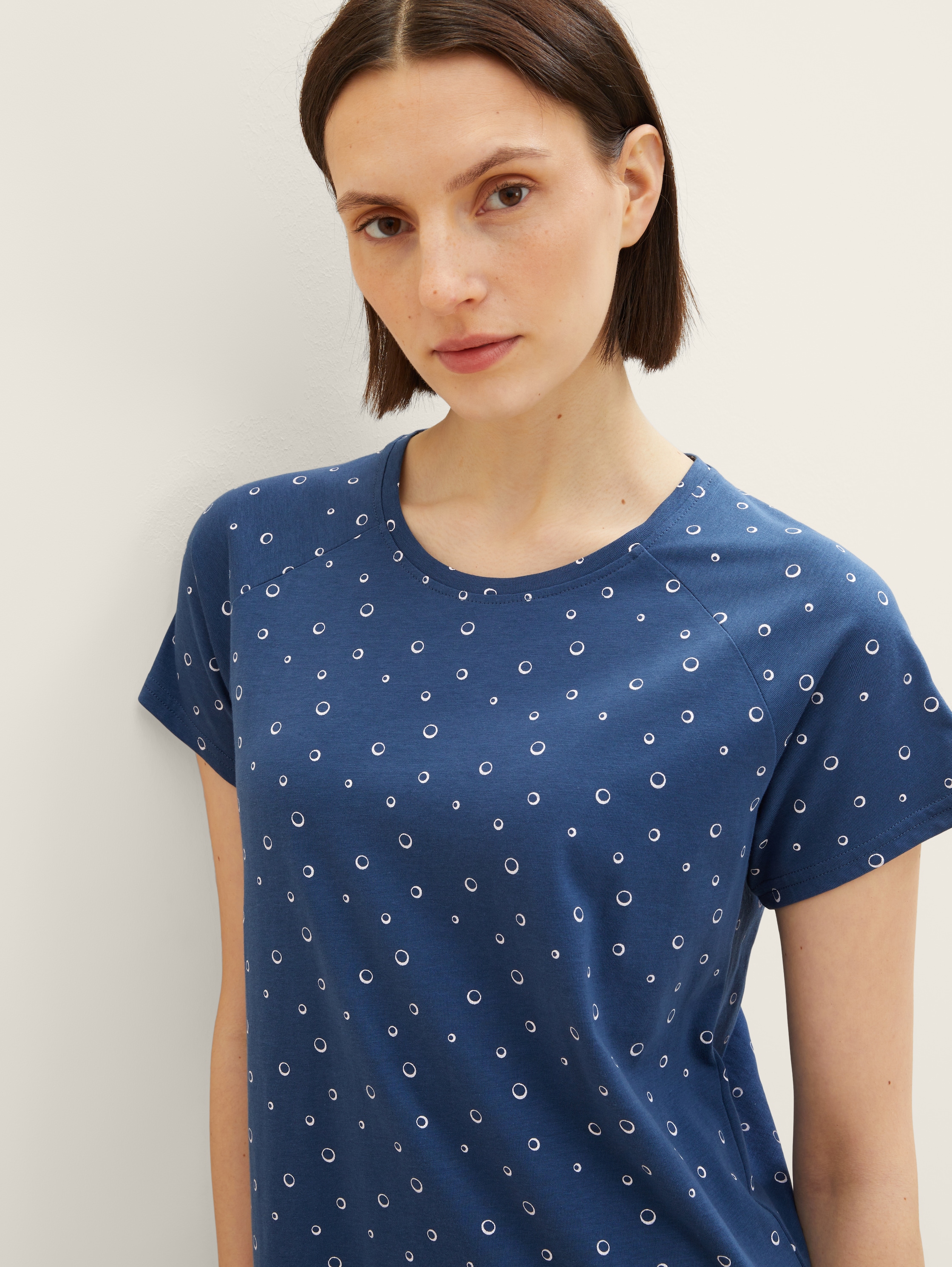 Nachthemd met allover-print - blue-medium-allover - Detailaanzicht model