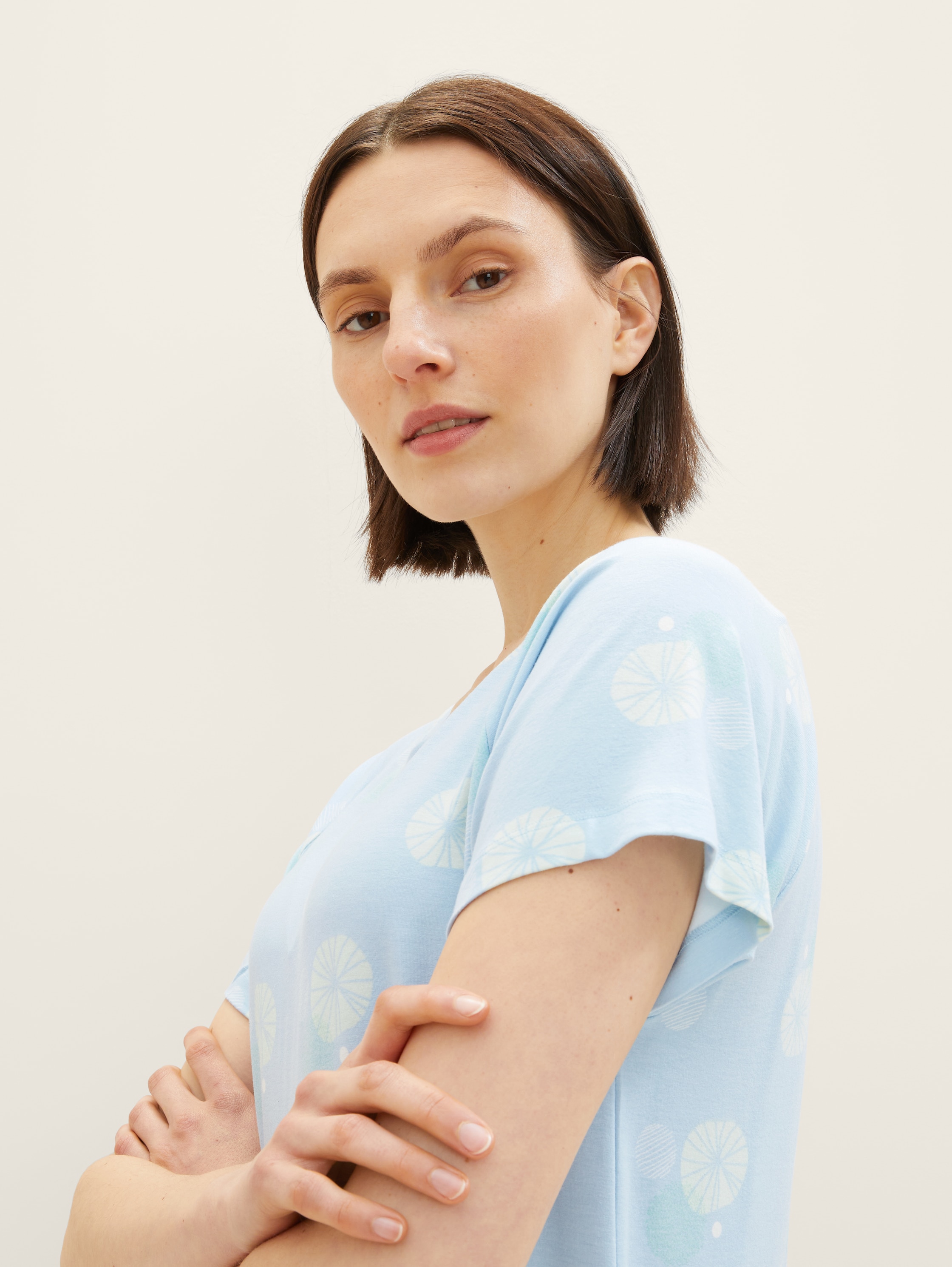 Chemise de nuit à motifs - blue-medium-allover - Vue détaillée du modèle