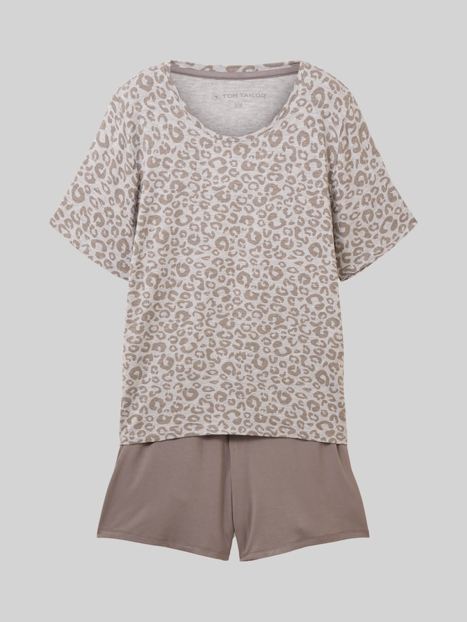 Ensemble pyjama avec leo-print par Women, grey-medium-allover