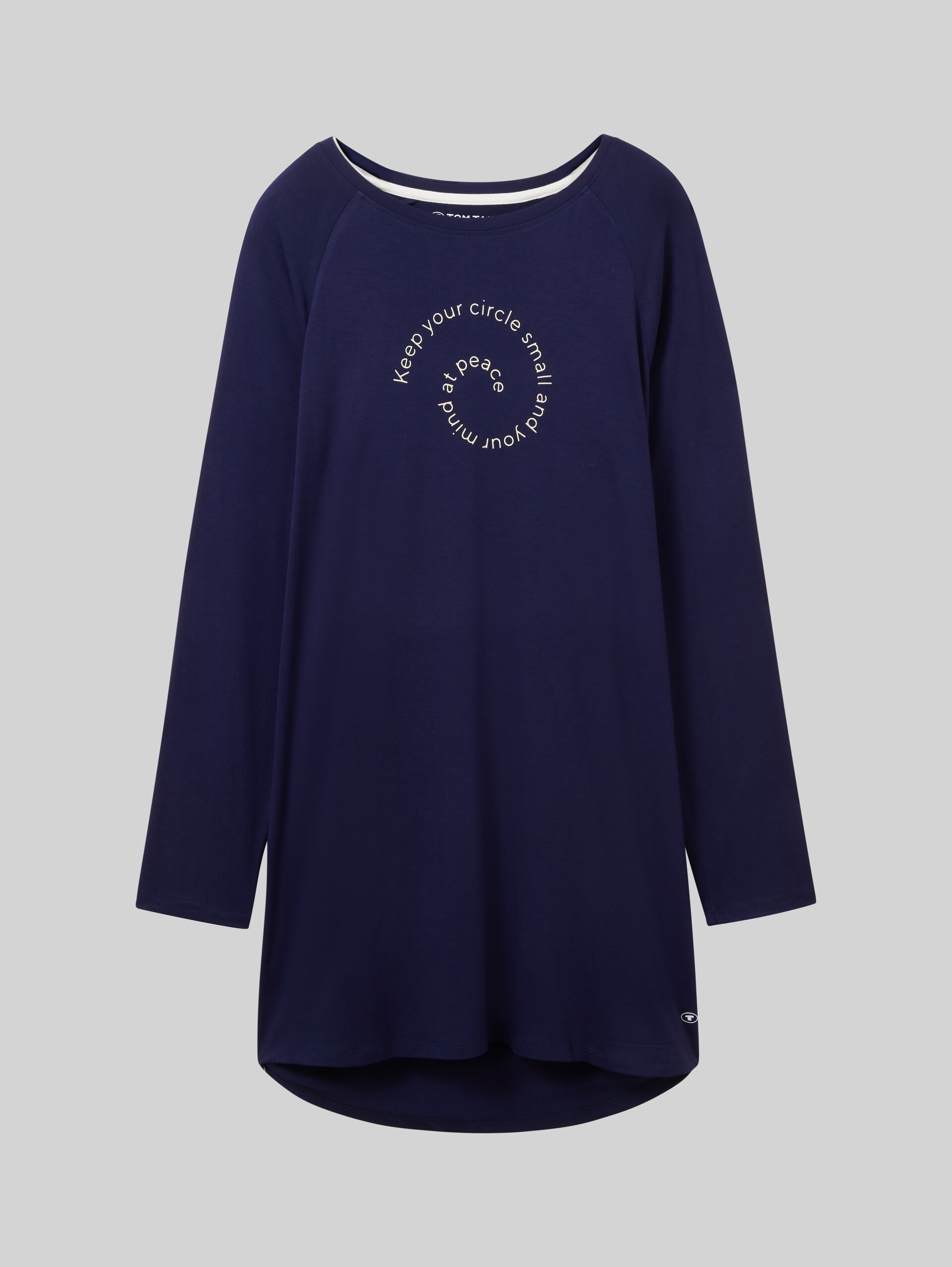 Nightdress with print - blue-dark-solid - Front product view