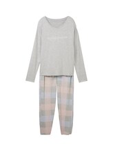 Ausgewählt, Pyjama in Melange-Optik von Tom Tailor, grau
