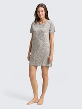Chemise de nuit avec imprimé animalier - grey-medium-allover - vue latérale du modèle