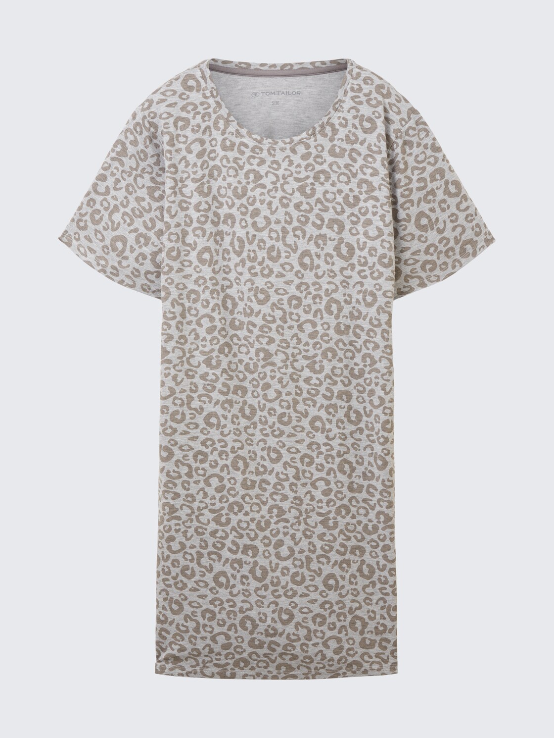 Nachthemd mit Leo-Print - grey-medium-allover - Vorder-Produkt-Ansicht
