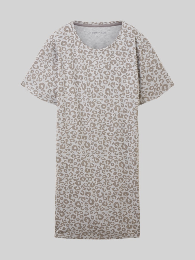 Nachthemd mit Leo-Print von Women, grey-medium-allover