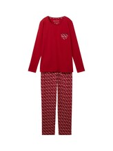 Ausgewählt, Gemusterter Pyjama von Tom Tailor, rot