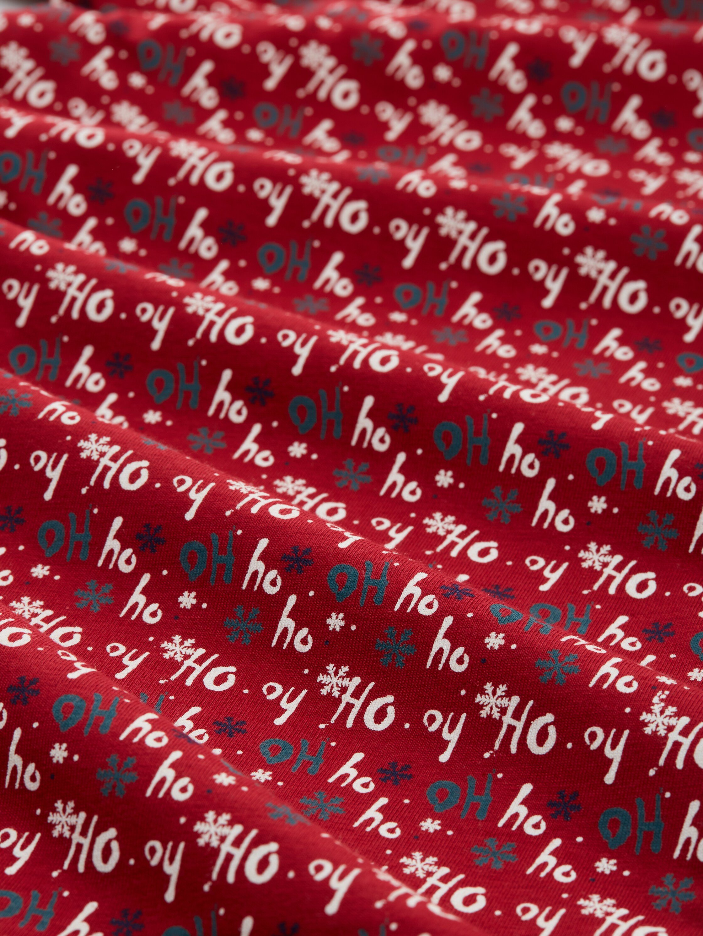 Gemusterter Pyjama - red-dark-allover - Material-Ansicht