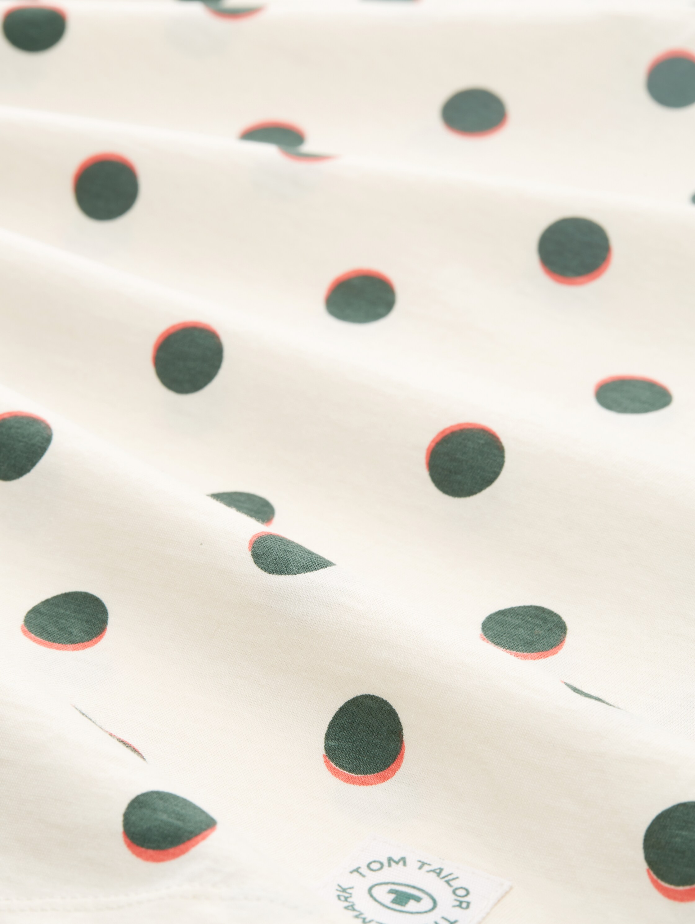 Pyjama-Set mit Punktemuster - weiß-mittel-Punkte - Material-Ansicht