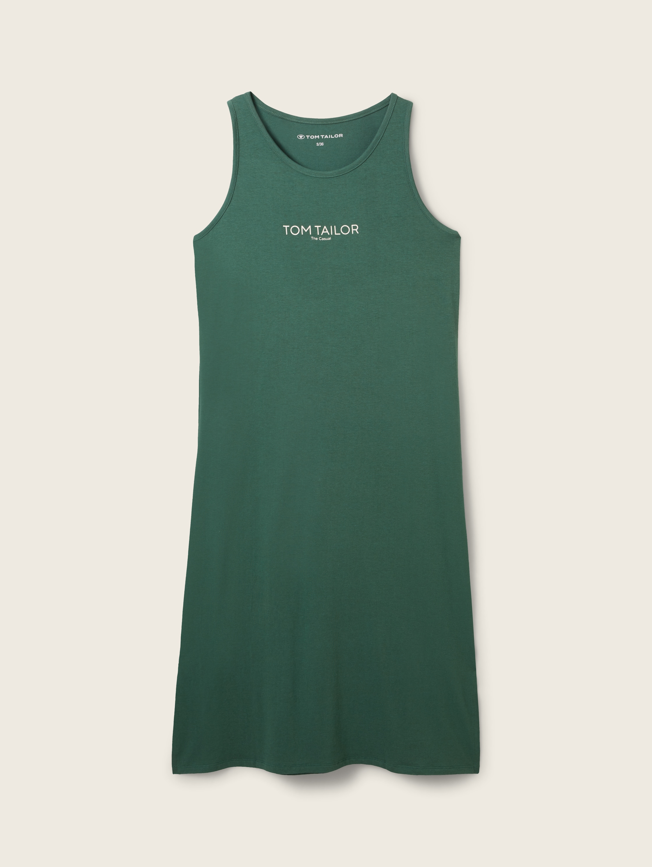 Nachthemd mit Logo-Print - dark green uni - Vorder-Produkt-Ansicht