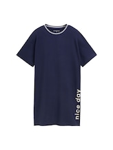 Ausgewählt, Nachthemd mit Textprint von Tom Tailor, blau