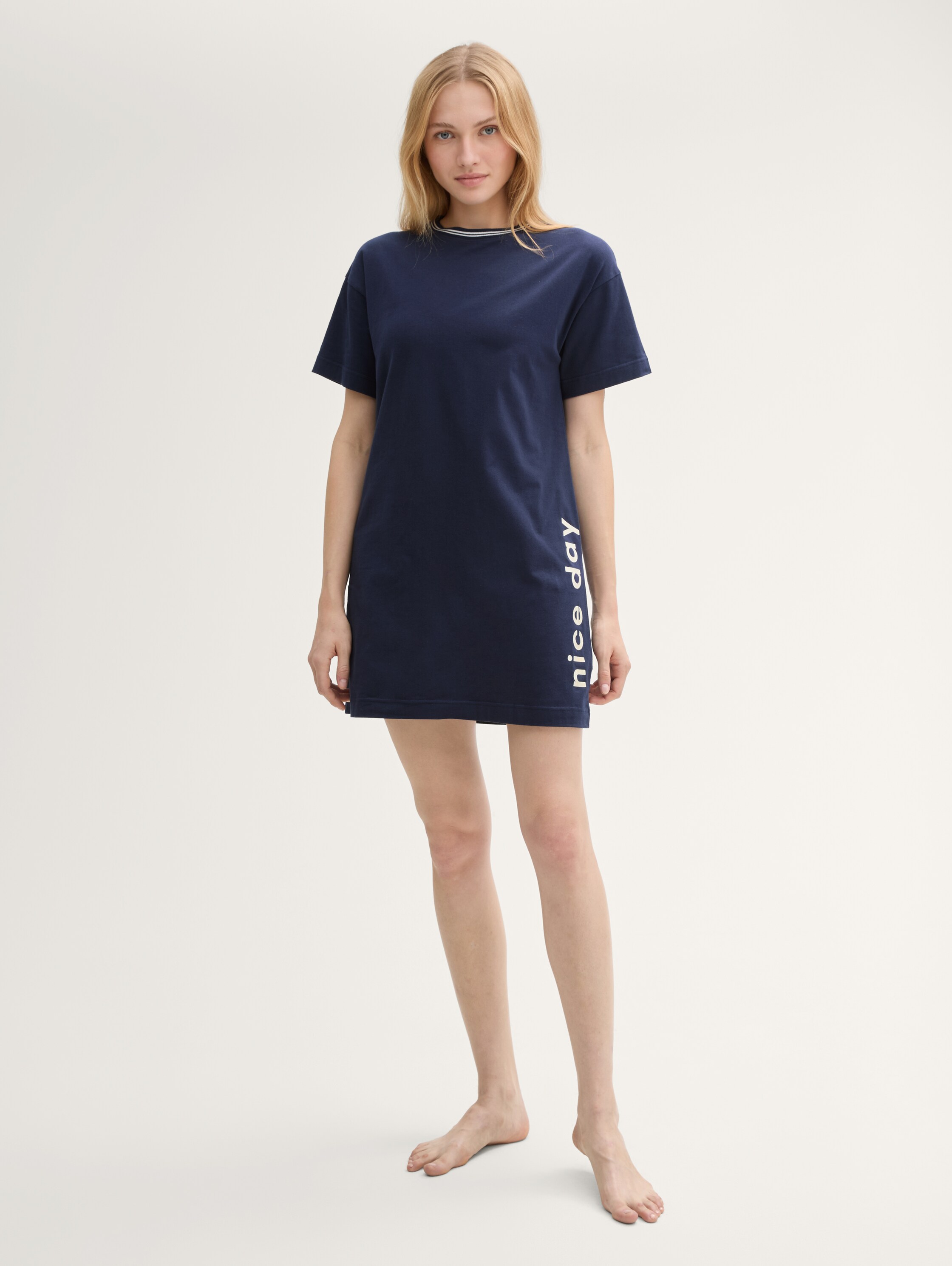 Nachthemd mit Textprint - bluedarksolid - 