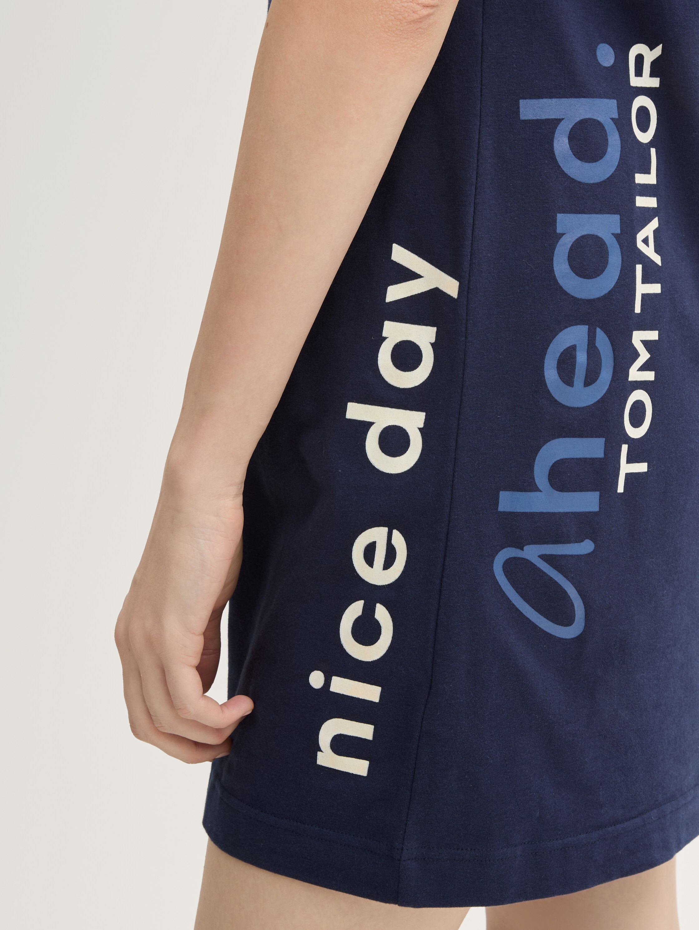 Nachthemd mit Textprint - bluedarksolid - 