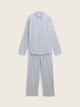 Pyjamaset met streepjesmotief - blue-medium-vertical stripe - Product vooraanzicht
