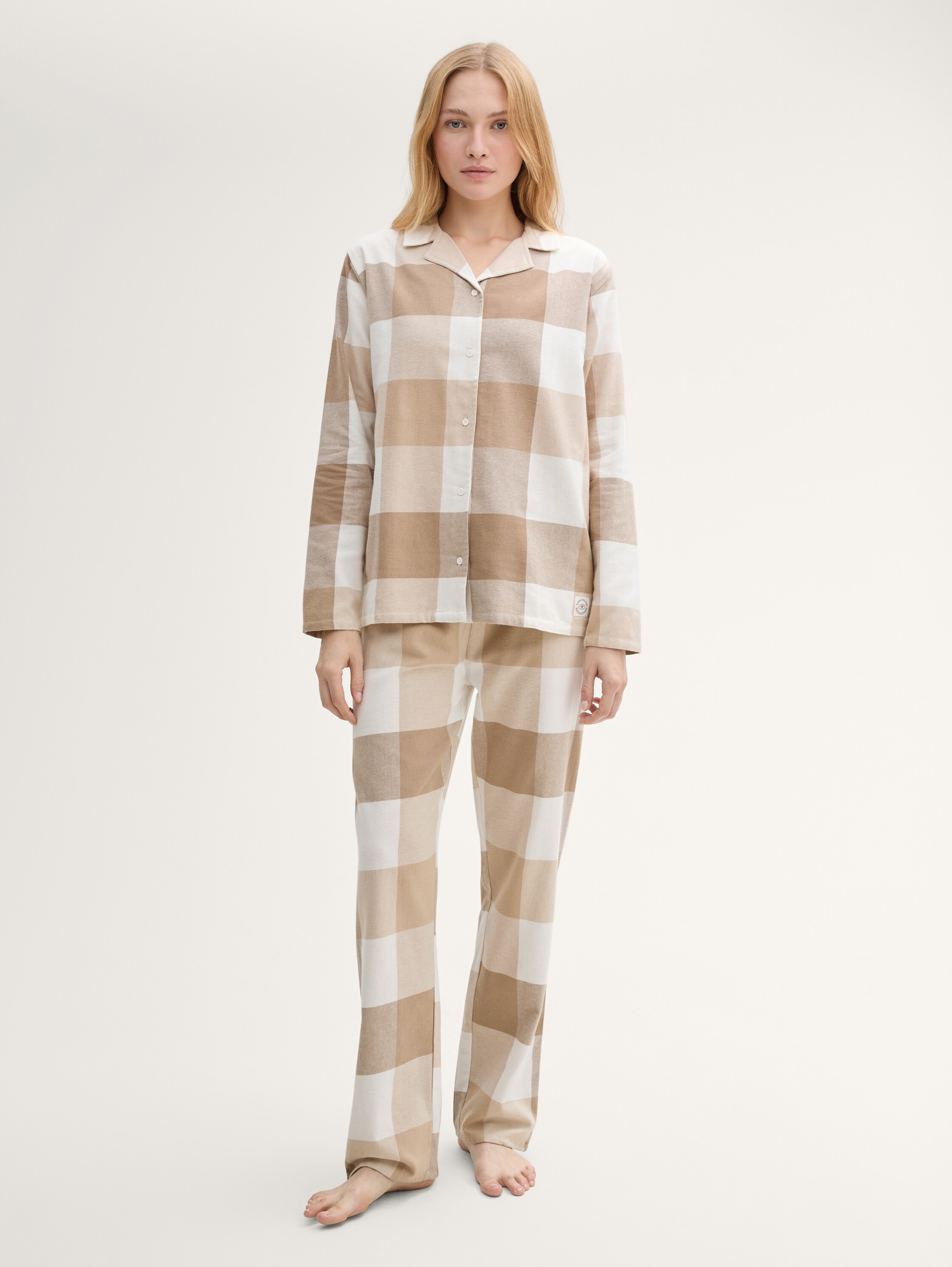 Pyjama-Set mit Karomuster - brownmidelcheck - 