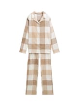 Ausgewählt, Pyjama-Set mit Karomuster von Tom Tailor, braun