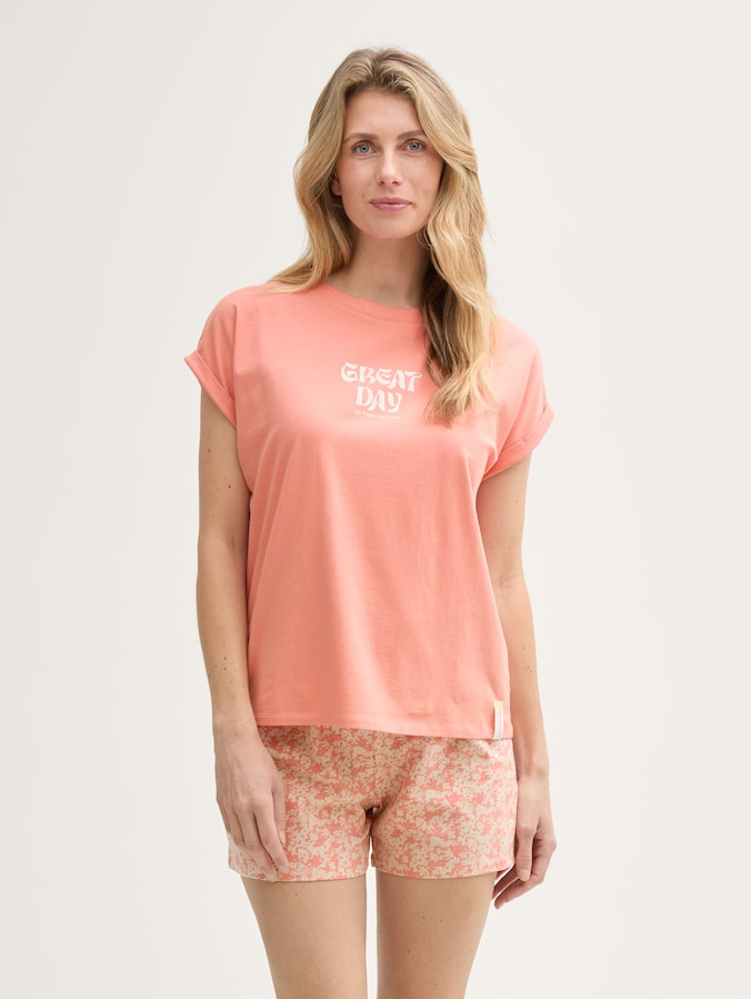 Pyjama-Set mit Allover-Print von Women, red-medium-allover