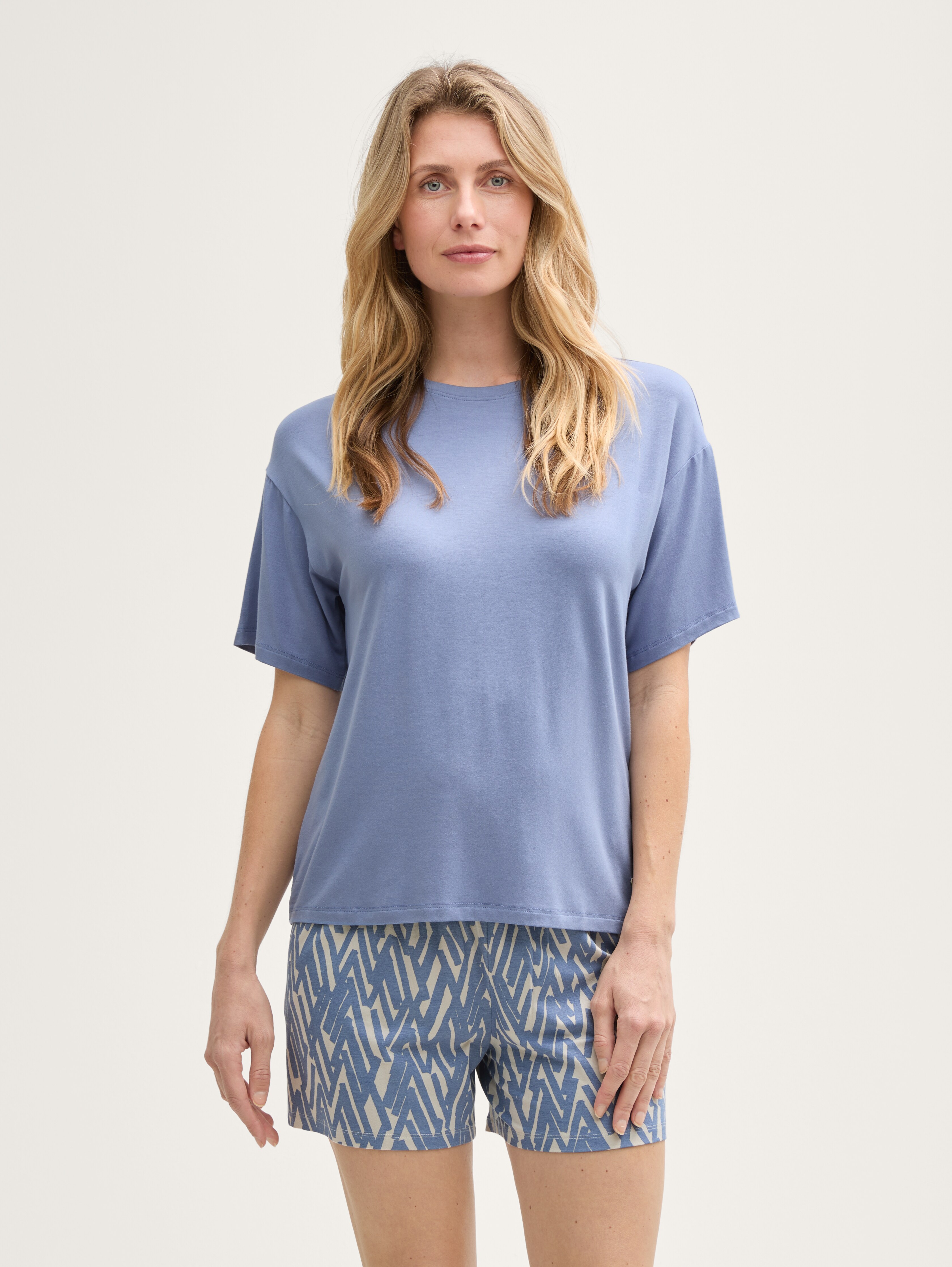 Pyjama-Set mit Allover-Print von Women, blue-medium-allover