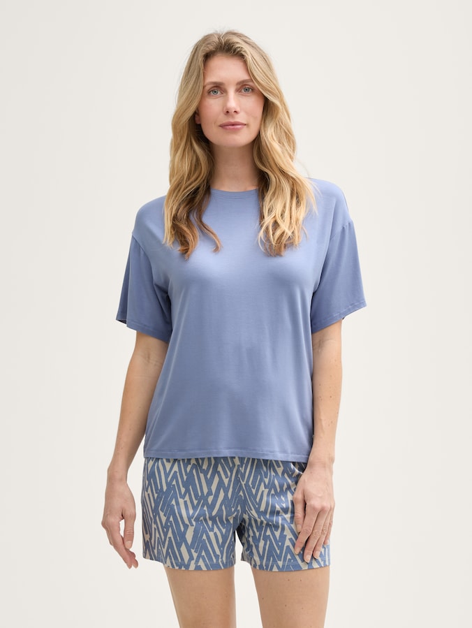 Pyjama-Set mit Allover-Print von Women, blue-medium-allover