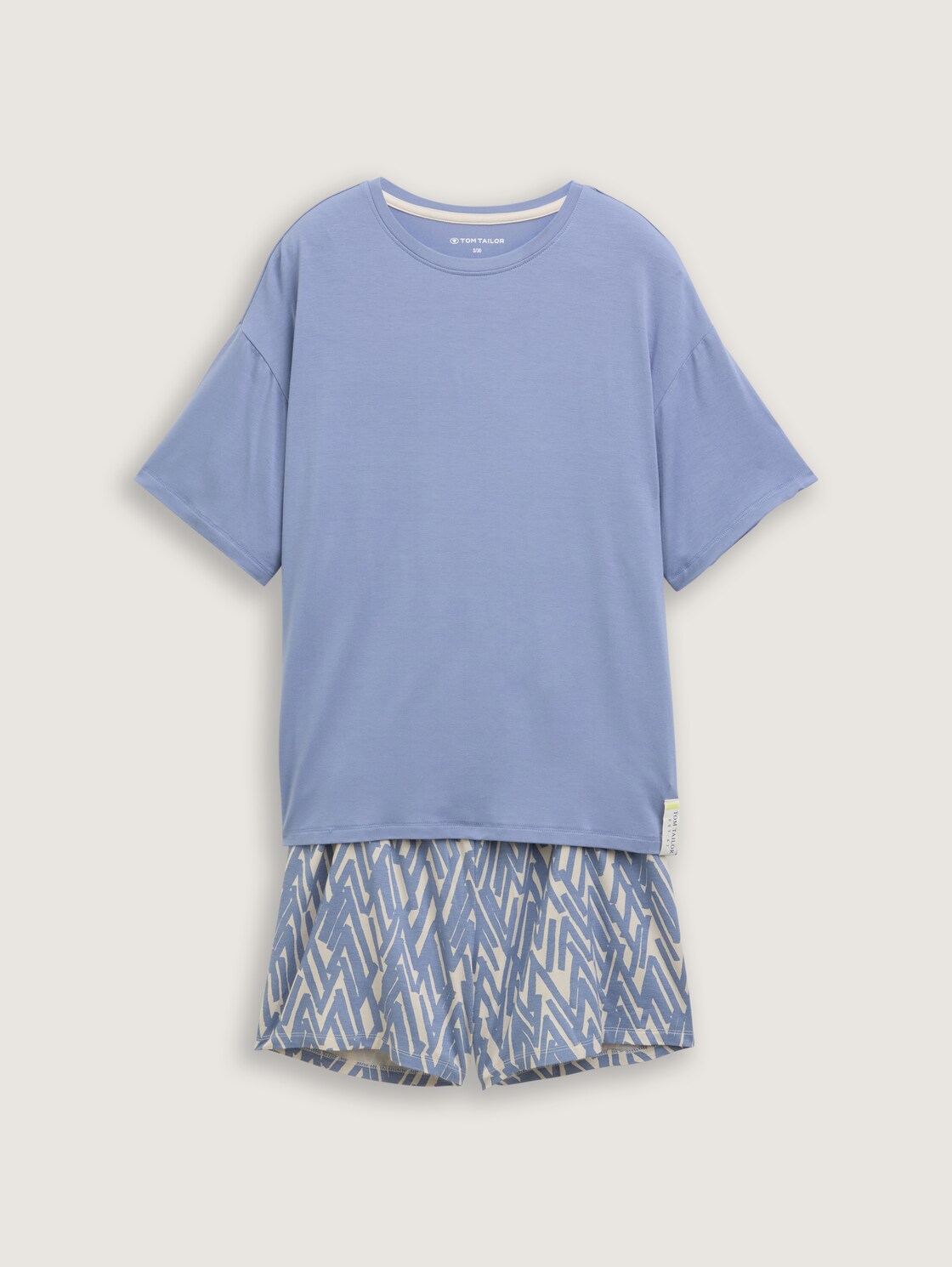 Pyjama-Set mit Allover-Print - blue-medium-allover - Vorder-Produkt-Ansicht