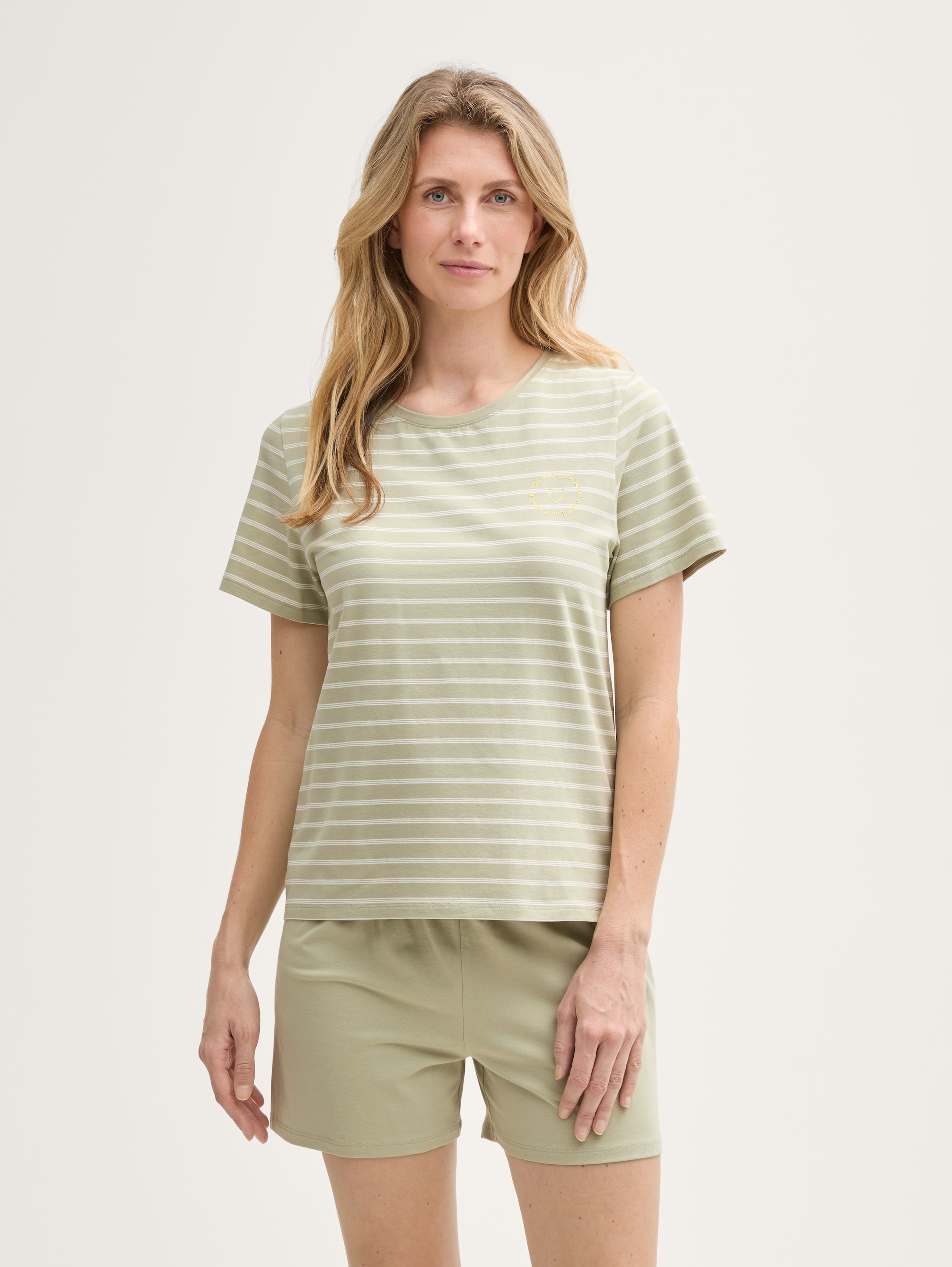 Pyjama-Set mit Streifenmuster - gruenhellringel - 