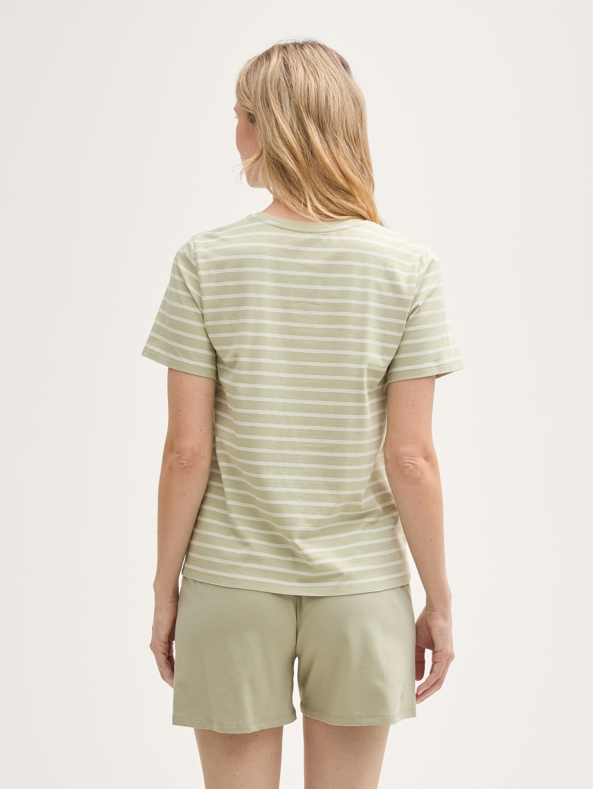 Pyjama-Set mit Streifenmuster - gruenhellringel - 