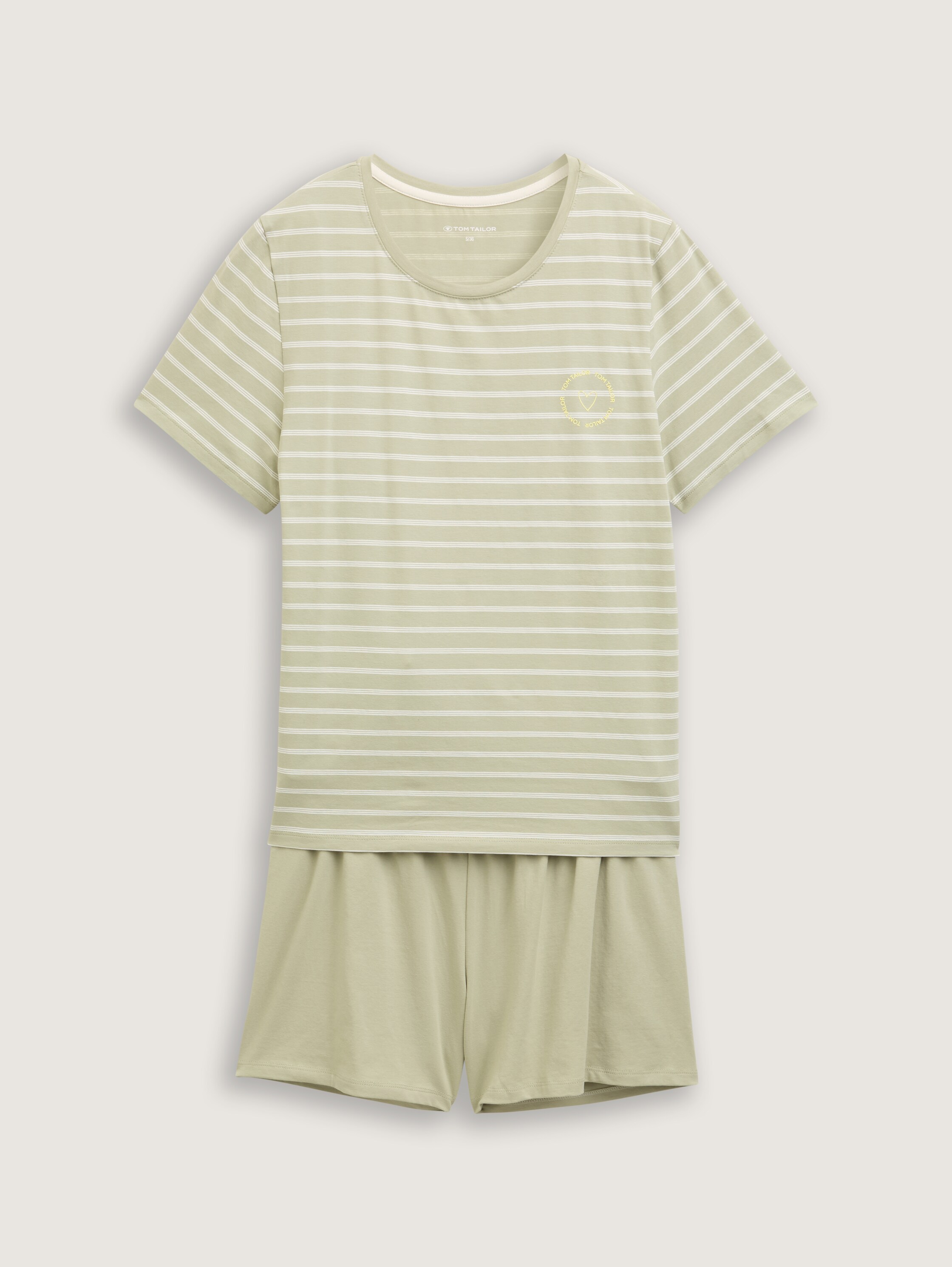 Pyjama-Set mit Streifenmuster - gruenhellringel - 