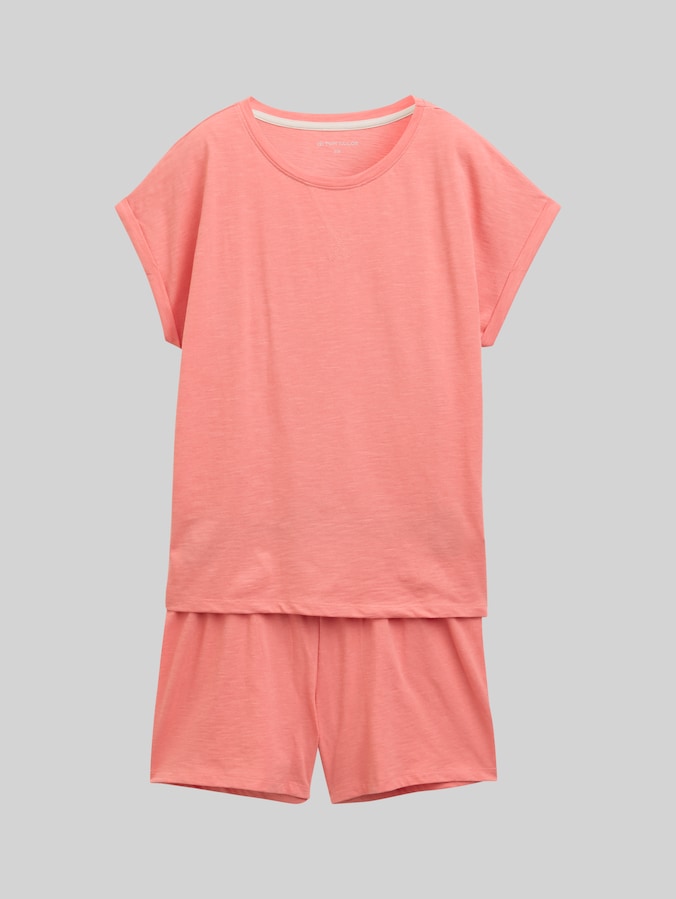 Pyjama-Set mit Text-Print von Women, red-medium-solid