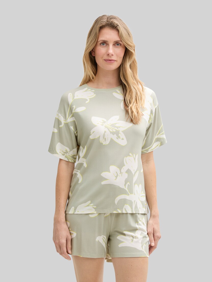 Pyjama set with all-over print by Women, grün-hell-Allover