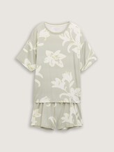 Pyjama-Set mit Allover-Print - grün-hell-Allover - Vorder-Produkt-Ansicht