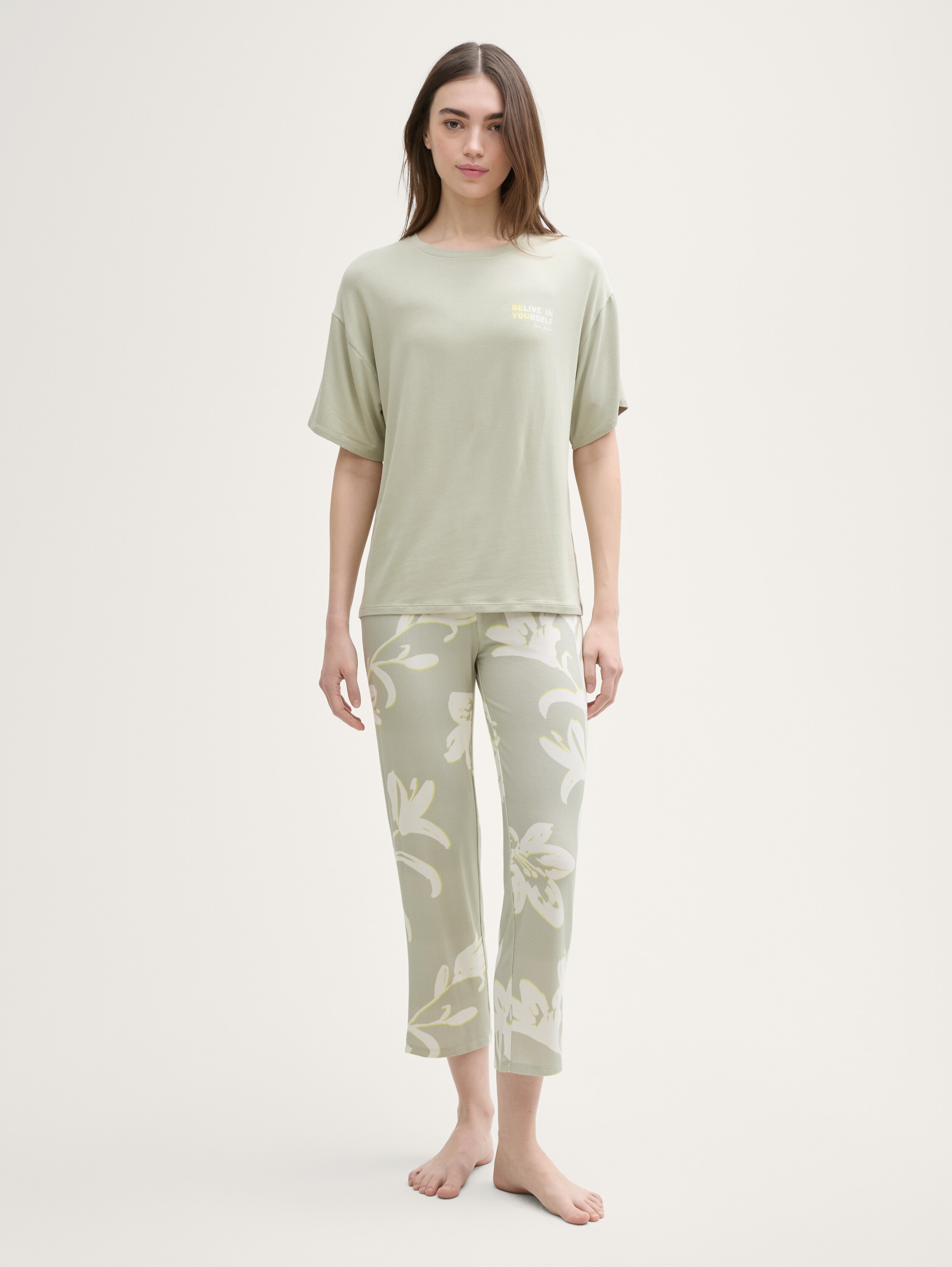 Pyjama-Set mit Allover-Print - gruenhellallover - 