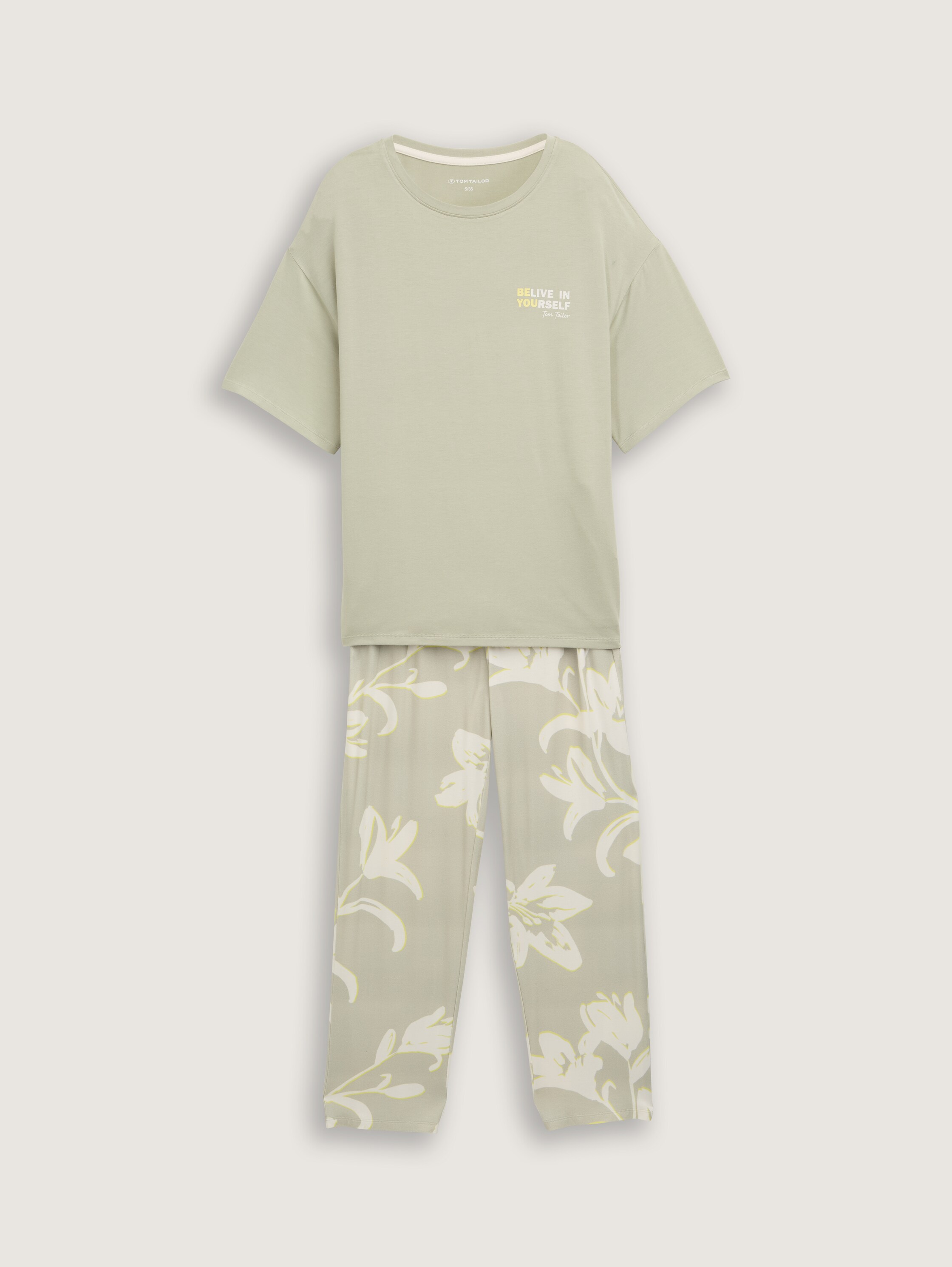 Pyjama-Set mit Allover-Print - gruenhellallover - 